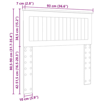 Kopfteil Beton Grau 90 cm Holzwerkstoff