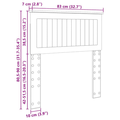 Kopfteil Weiß 80 cm Holzwerkstoff