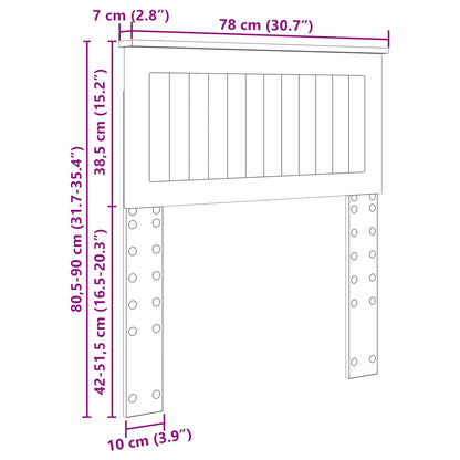 Kopfteil Geräucherte Eiche 75 cm Holzwerkstoff
