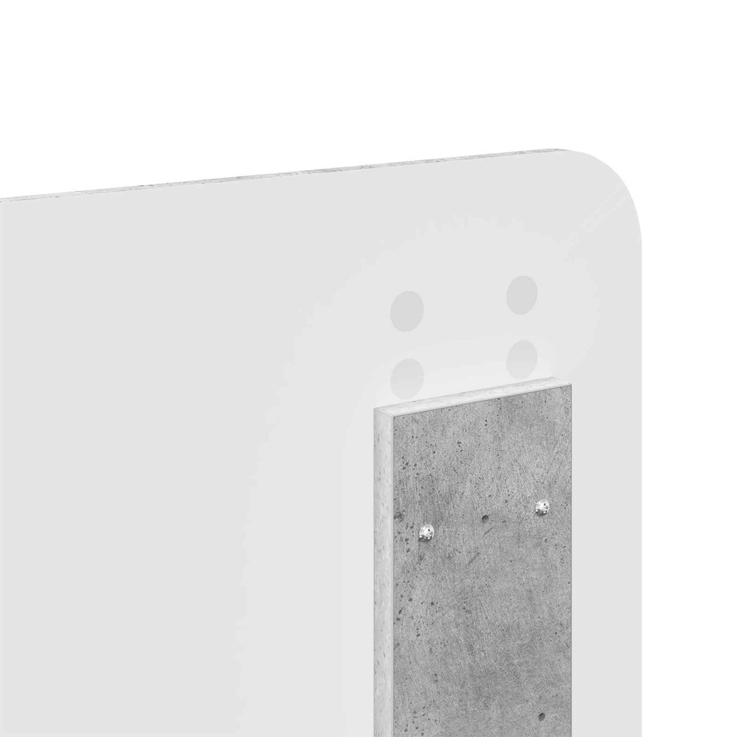 Kopfteil Beton Grau 160 cm Holzwerkstoff