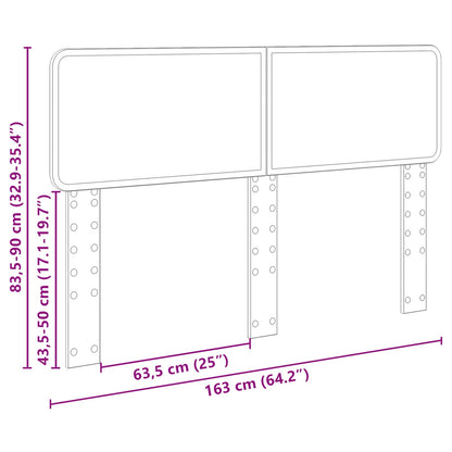 Kopfteil Geräucherte Eiche 160 cm Holzwerkstoff