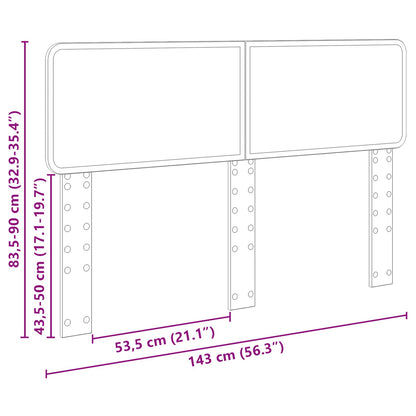 Kopfteil Sonoma-Eiche 140 cm Holzwerkstoff