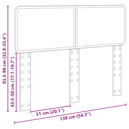 Kopfteil Sonoma-Eiche 135 cm Holzwerkstoff