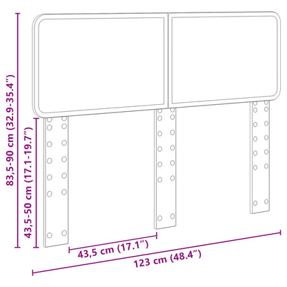 Kopfteil Braun Eichen-Optik 120 cm Holzwerkstoff