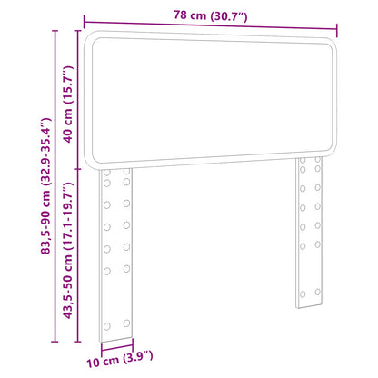 Kopfteil Graues Sonoma 75 cm Holzwerkstoff