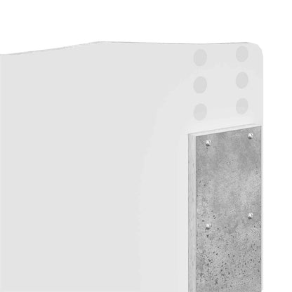 Kopfteil Beton Grau 160 cm Holzwerkstoff