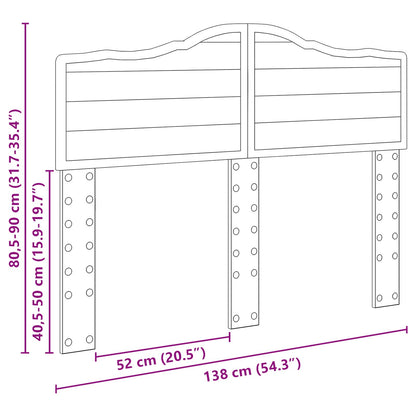 Kopfteil Braun Eichen-Optik 135 cm Holzwerkstoff