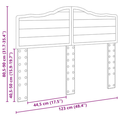 Kopfteil Graues Sonoma 120 cm Holzwerkstoff
