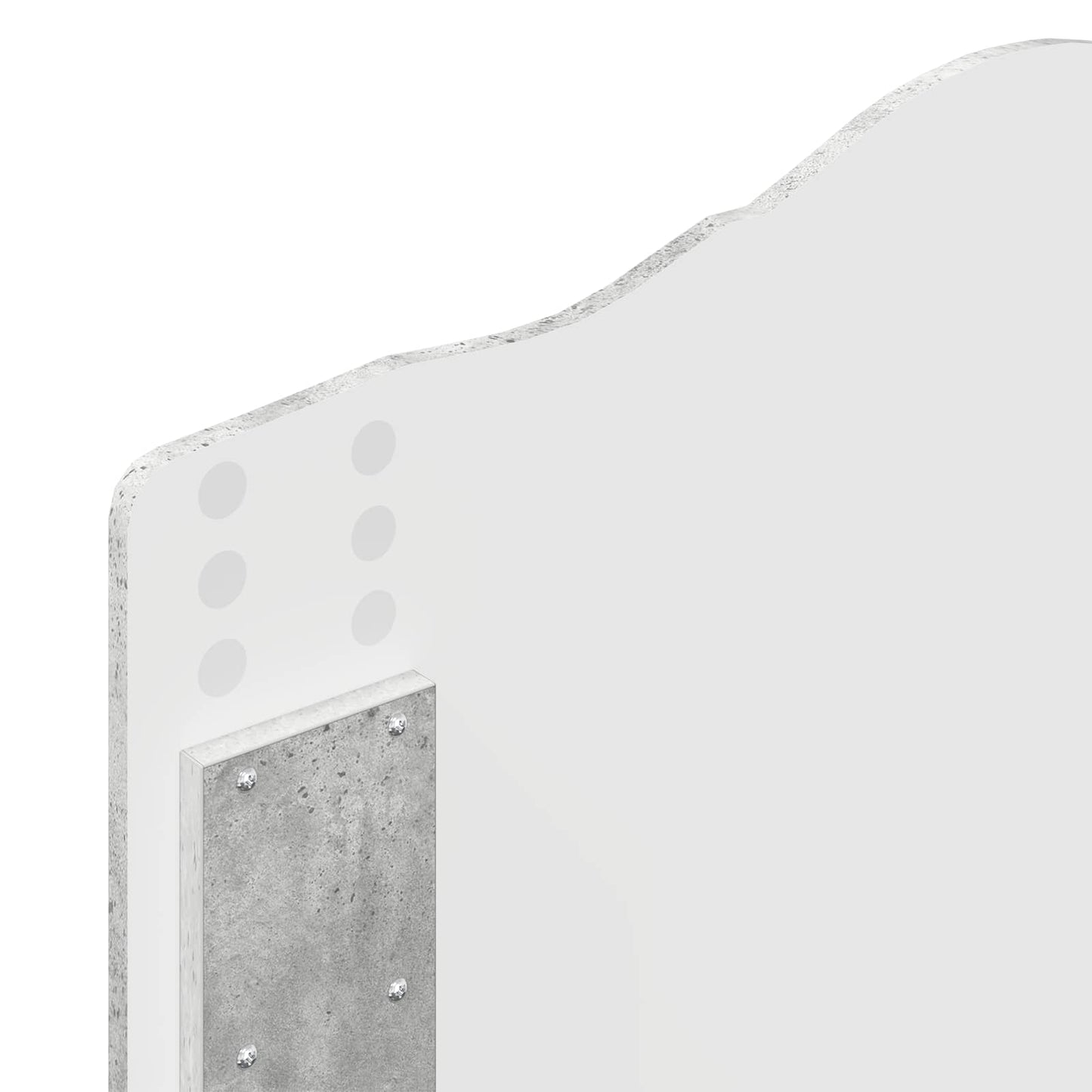 Kopfteil Beton Grau 90 cm Holzwerkstoff