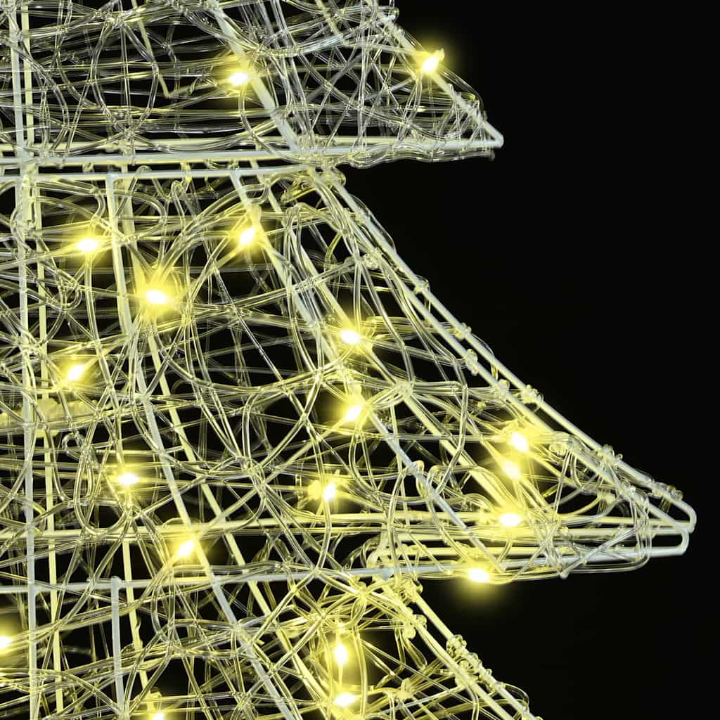 Weihnachtsbaum mit 100 LEDs Warmweiß 120 cm Acryl