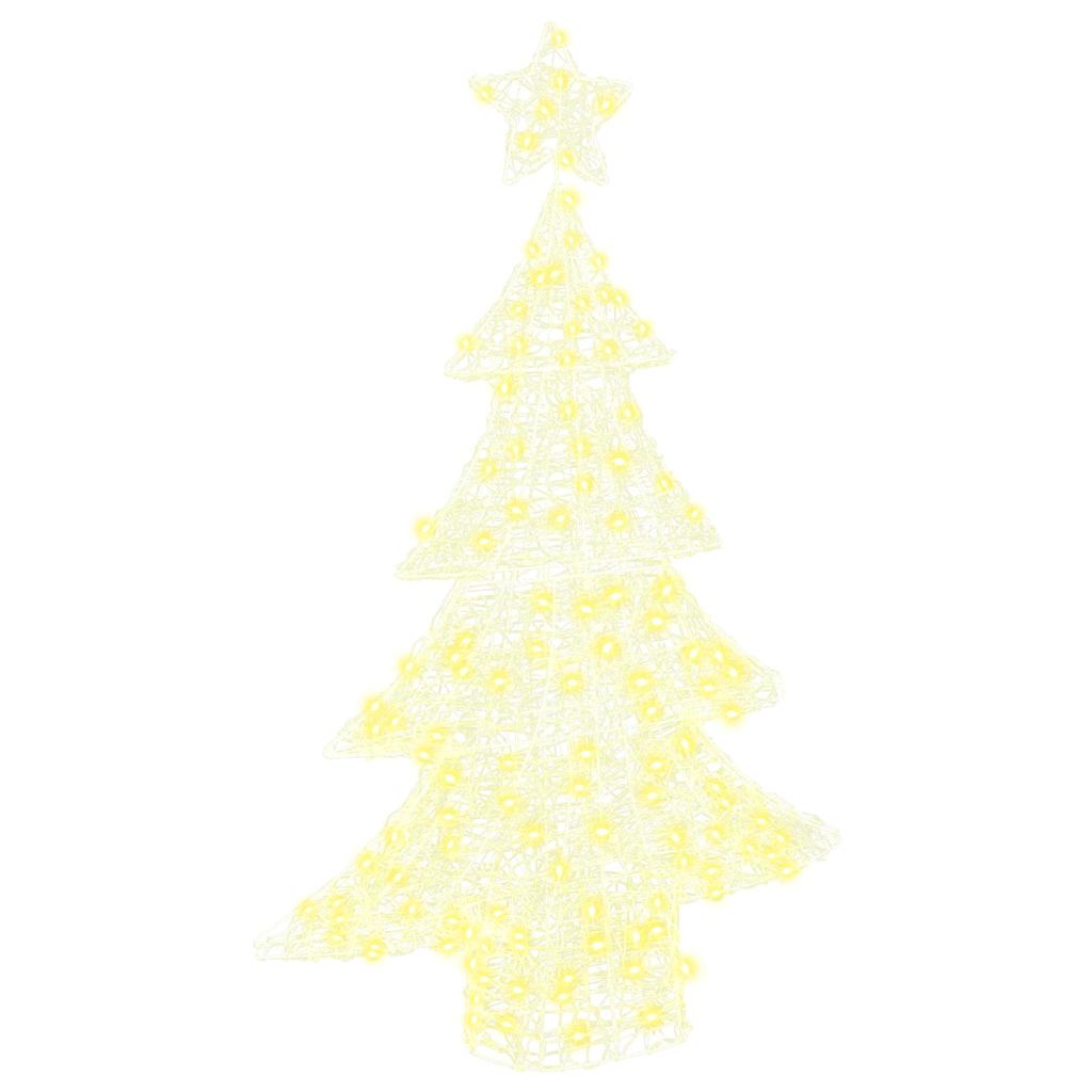 Weihnachtsbaum mit 100 LEDs Warmweiß 120 cm Acryl