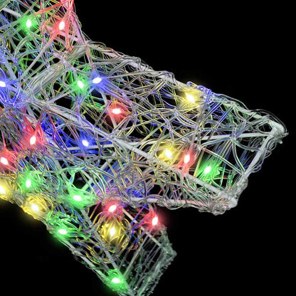 3D Stern mit 50 LEDs Mehrfarbig 55 x 53.5 x 10 cm Acryl