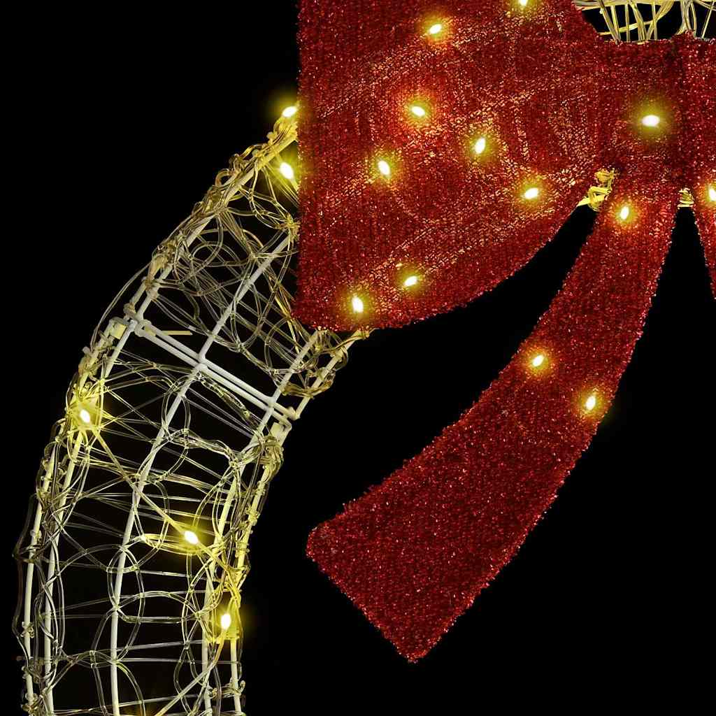 Kranz mit 60 LEDs Warmweiß 76 x 76 x 8,5 cm Acryl