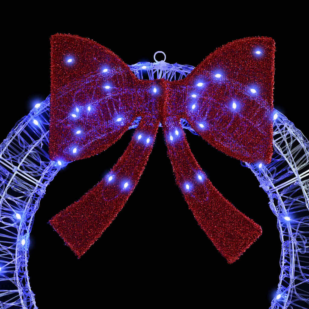 Kranz mit 150 LEDs Blau 120 cm Acryl