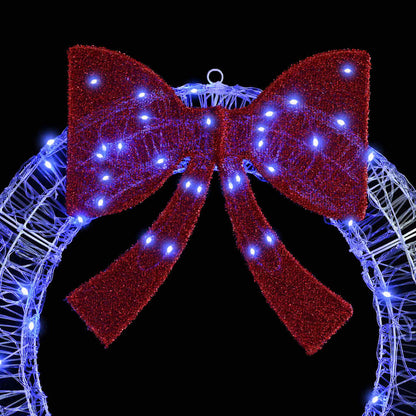 Kranz mit 150 LEDs Blau 120 cm Acryl