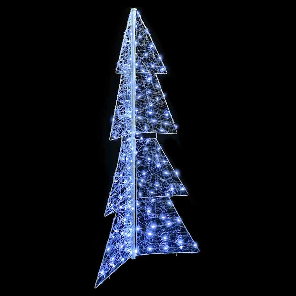 Weihnachtsbaum mit 160 LEDs Kaltweiß 150 cm Acryl
