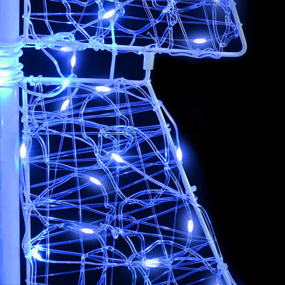 Weihnachtsbaum mit 240 LEDs Blau 180 cm Acryl