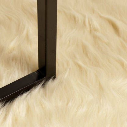 Kunstschaffell Teppich Tafalla Creme Ø 160 cm Polyester