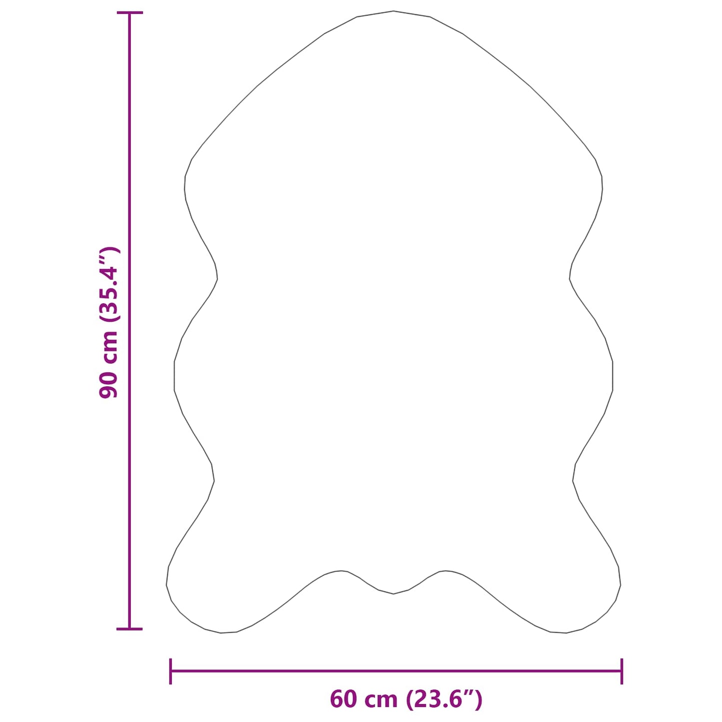 Kunstschaffell Teppich Tafalla Rosa 60 x 90 cm Polyester