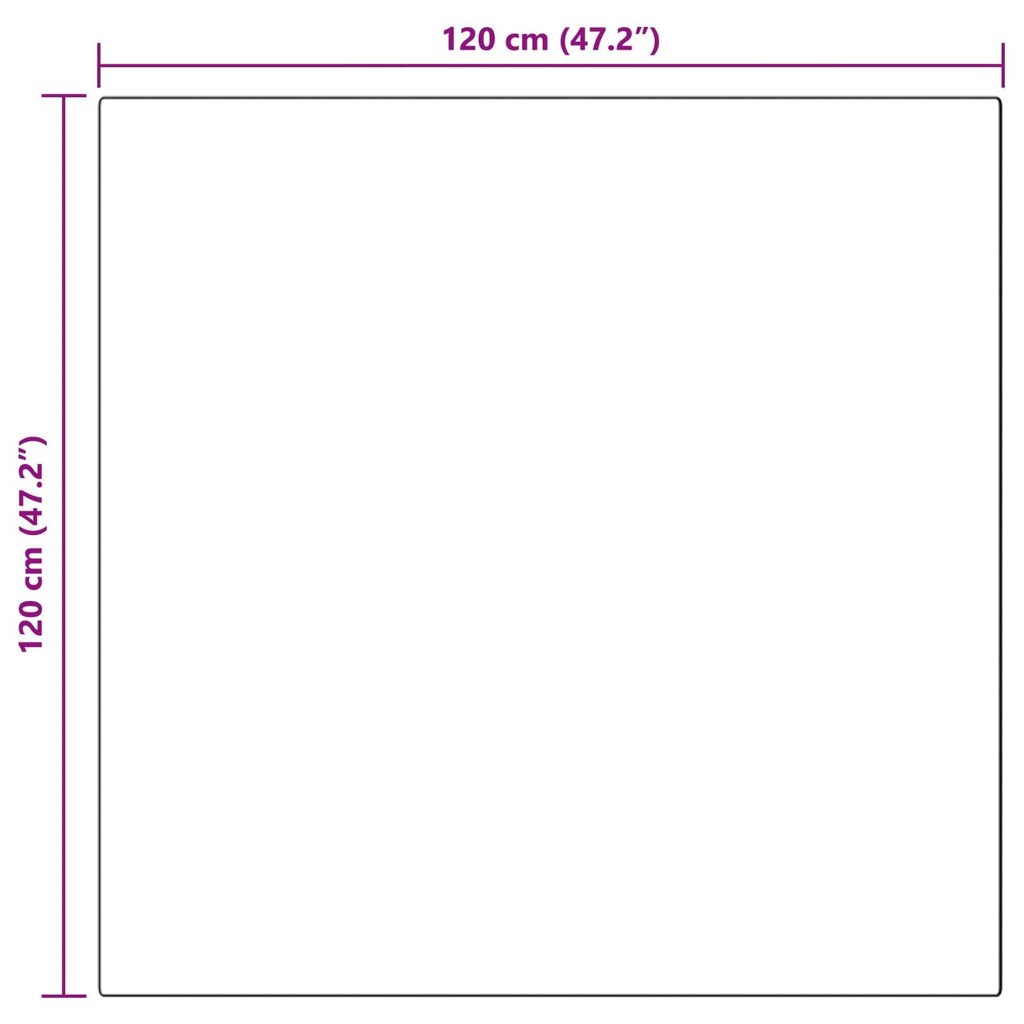 Rutschfester Kunstfellteppich Olite Weiß 120 x 120 cm Polyester