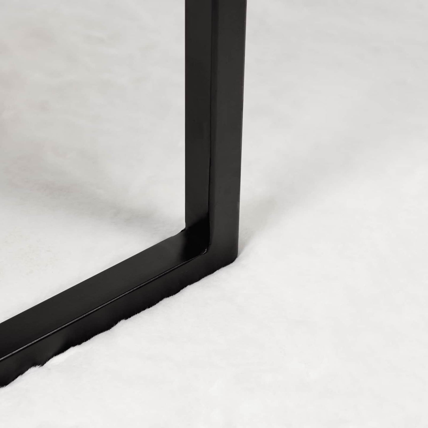 Rutschfester Kunstfellteppich Olite Weiß 240 x 240 cm Polyester