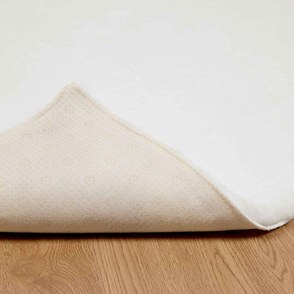 Rutschfester Kunstfellteppich Olite Weiß 240 x 240 cm Polyester