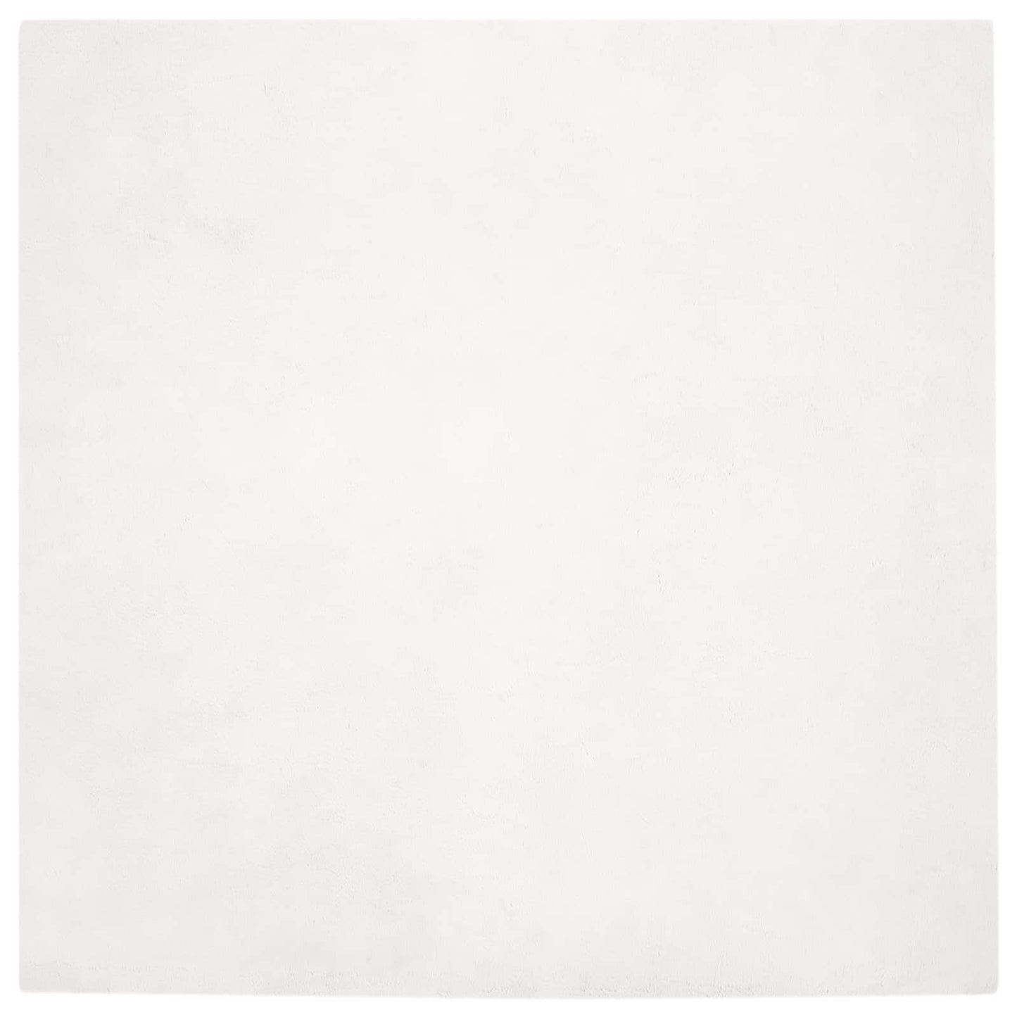 Rutschfester Kunstfellteppich Olite Weiß 240 x 240 cm Polyester