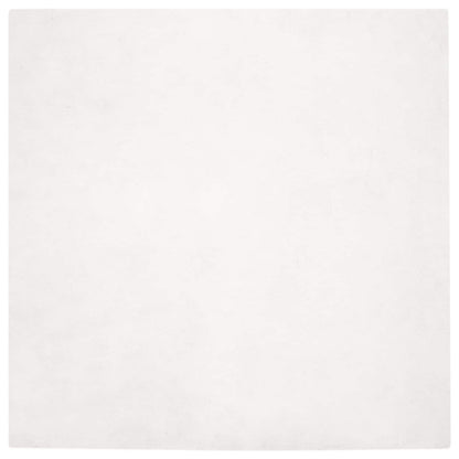 Rutschfester Kunstfellteppich Olite Weiß 240 x 240 cm Polyester