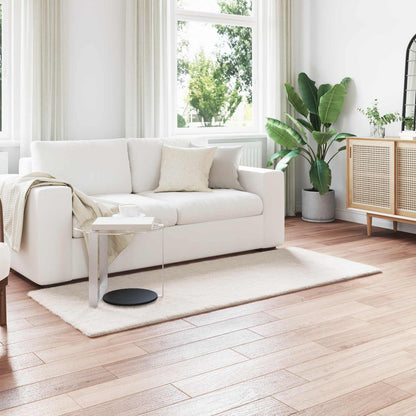 Rutschfester Kunstfellteppich Olite Creme 80 x 200 cm Polyester