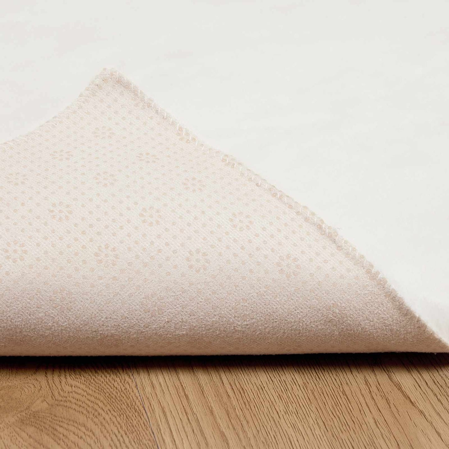 Rutschfester Kunstfellteppich Olite Creme 100 x 200 cm