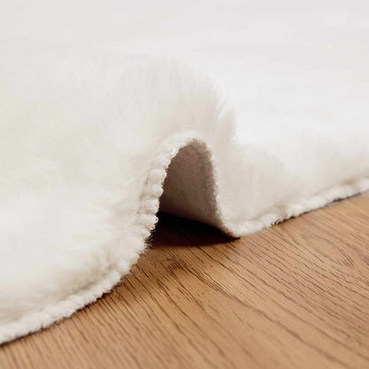 Rutschfester Kunstfellteppich Olite Creme 200 x 200 cm