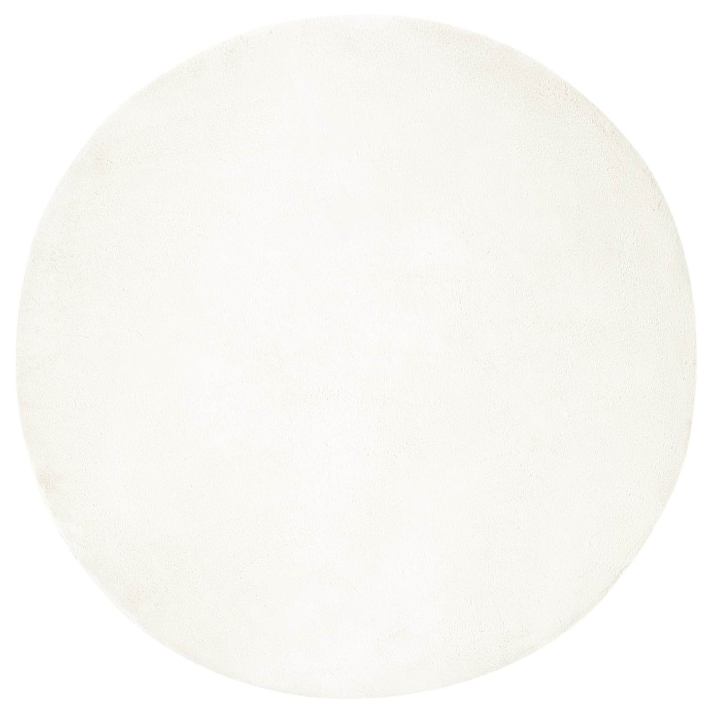 Rutschfester Kunstfellteppich Olite Creme Ø 120 cm Polyester