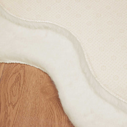 Rutschfester Kunstfellteppich Olite Creme 80 x 120 cm Polyester