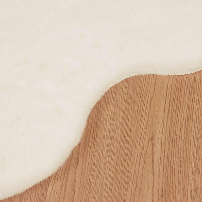 Rutschfester Kunstfellteppich Olite Creme 80 x 120 cm Polyester