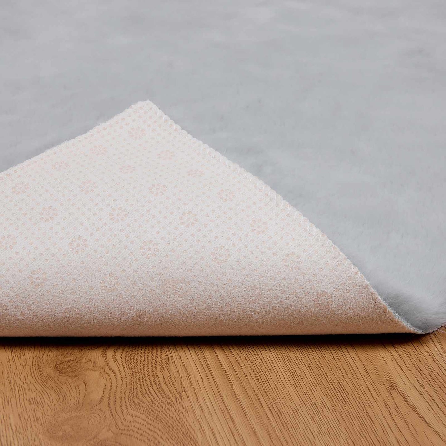 Rutschfester Kunstfellteppich Olite Grau 140 x 200 cm Polyester