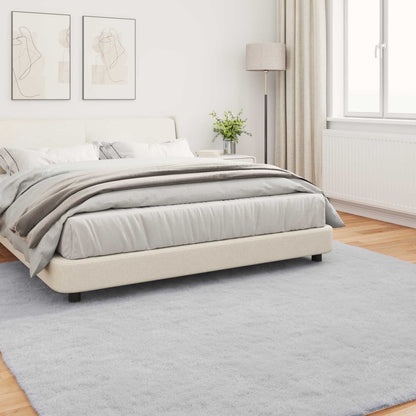 Rutschfester Kunstfellteppich Olite Grau 200 x 200 cm Polyester