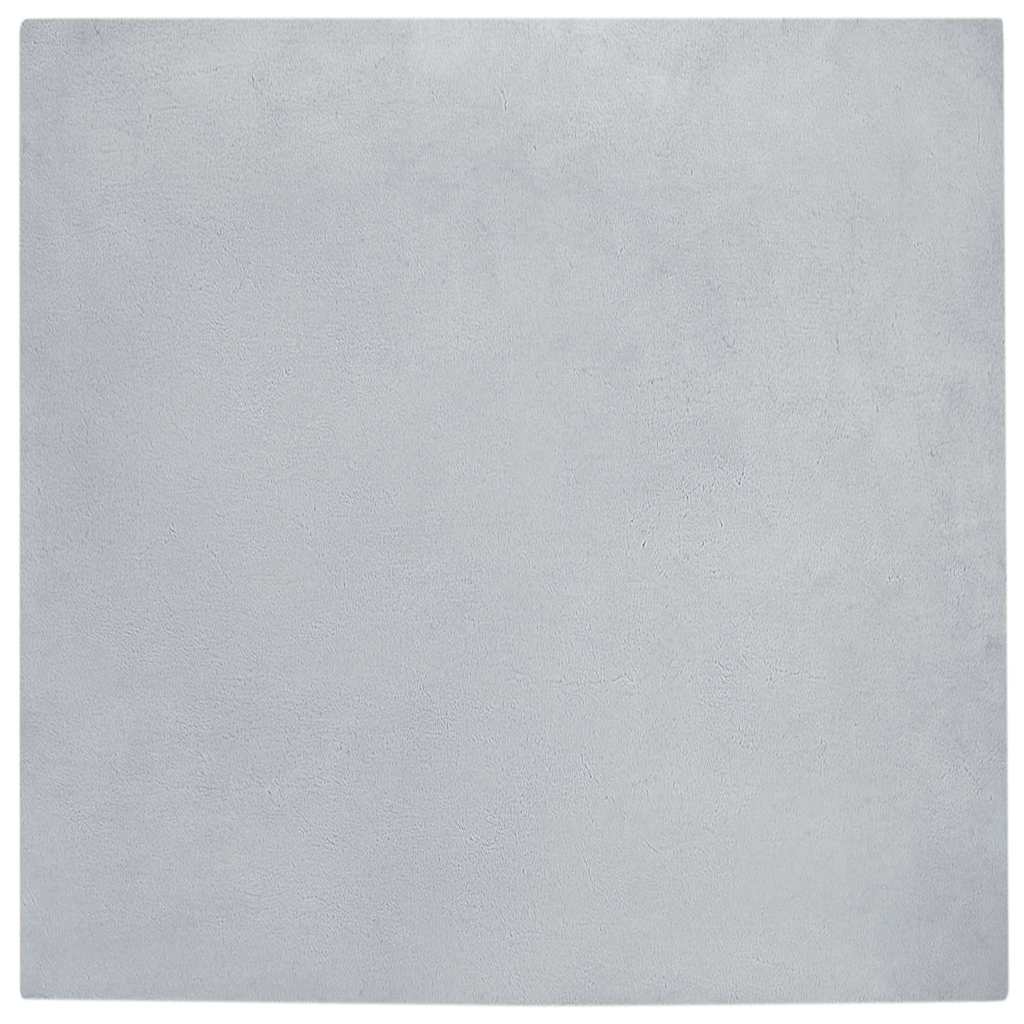 Rutschfester Kunstfellteppich Olite Grau 200 x 200 cm Polyester