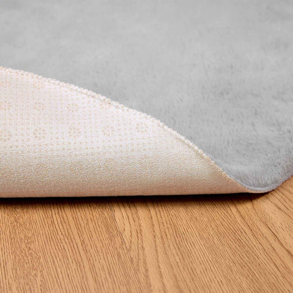 Rutschfester Kunstfellteppich Olite Grau Ø 80 cm Polyester