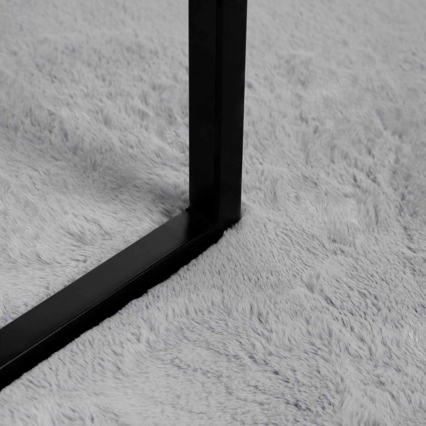 Rutschfester Kunstfellteppich Olite Grau Ø 160 cm Polyester