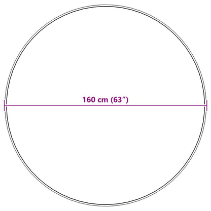 Rutschfester Kunstfellteppich Olite Grau Ø 160 cm Polyester