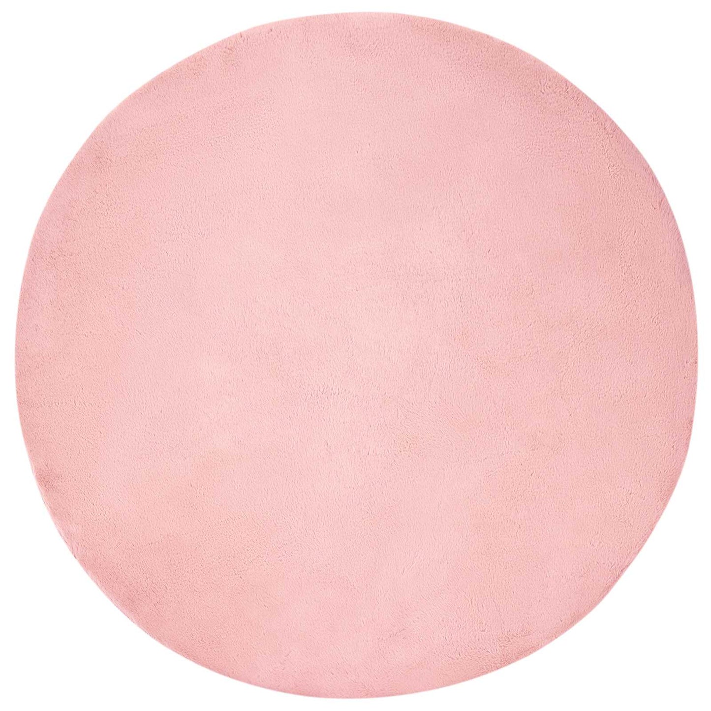 Rutschfester Kunstfellteppich Olite Rosa Ø 80 cm Polyester