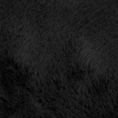 Rutschfester Kunstfellteppich Olite Schwarz 240 x 240 cm