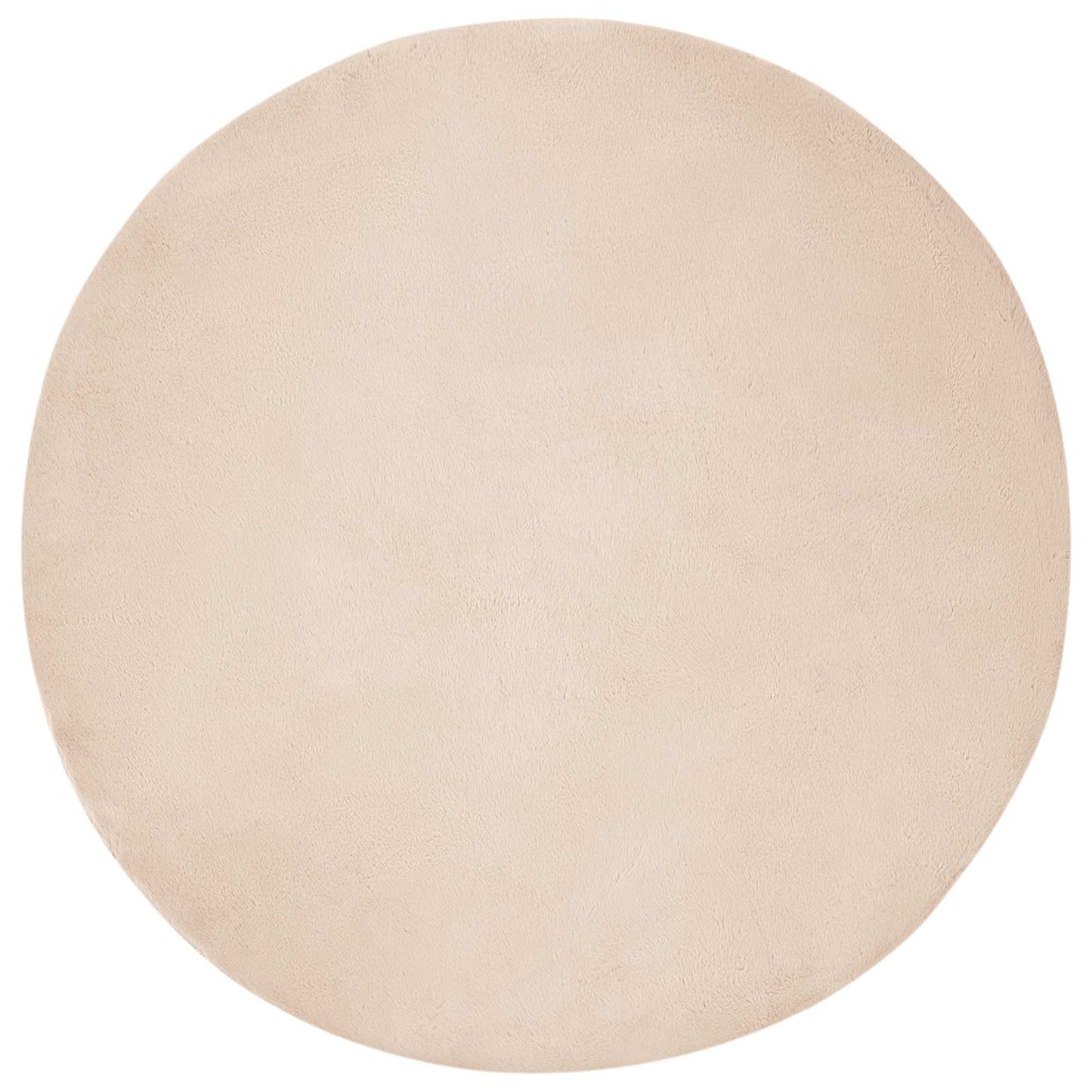 Rutschfester Kunstfellteppich Olite Taupe Ø 100 cm Polyester