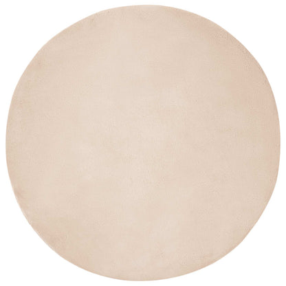 Rutschfester Kunstfellteppich Olite Taupe Ø 200 cm Polyester