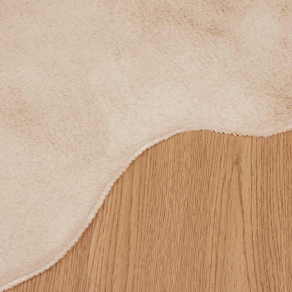 Rutschfester Kunstfellteppich Olite Taupe 80 x 120 cm Polyester