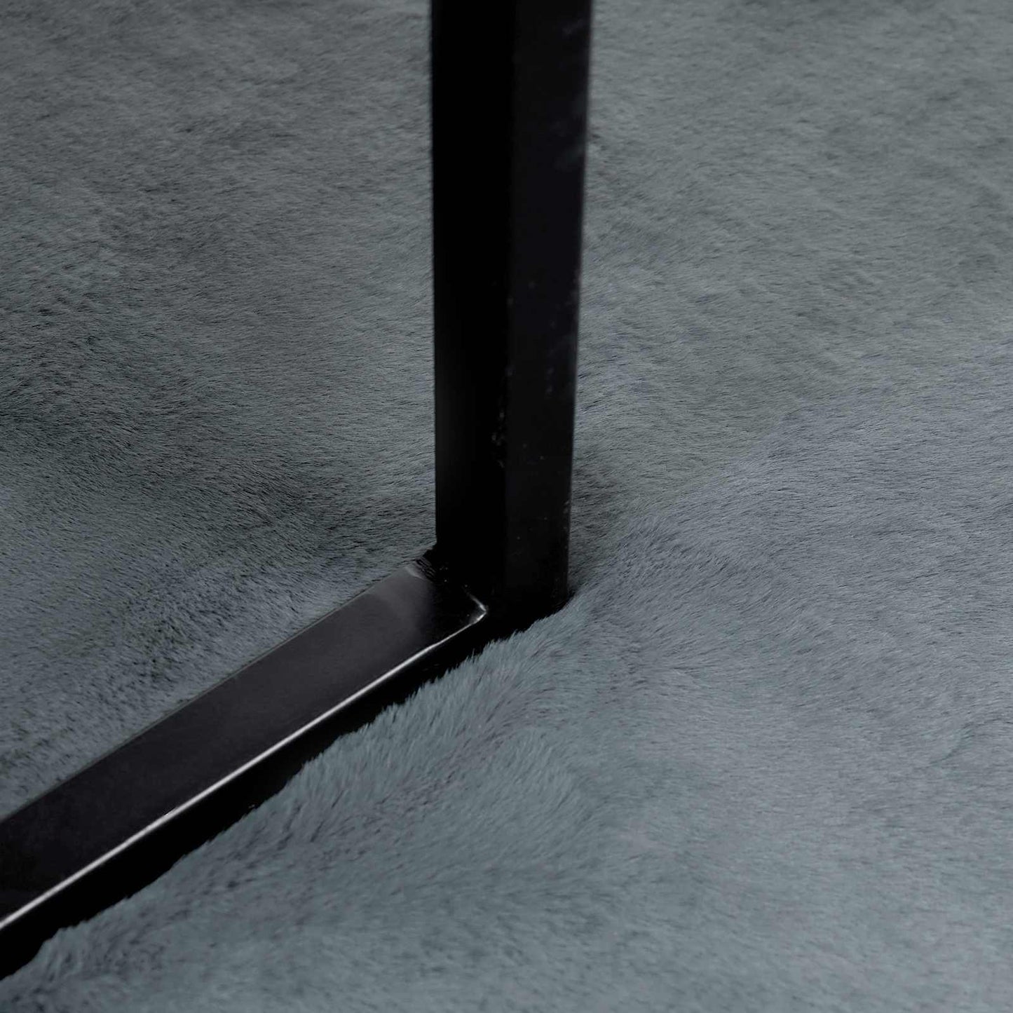 Rutschfester Kunstfellteppich Olite Anthrazit Ø 120 cm