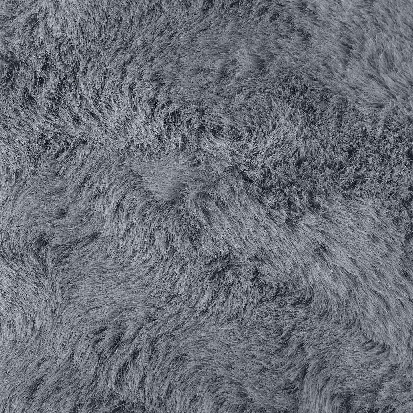 Rutschfester Kunstfellteppich Olite Anthrazit Ø 120 cm