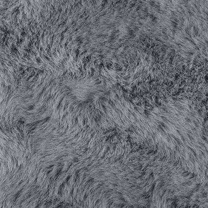 Rutschfester Kunstfellteppich Olite Anthrazit Ø 120 cm