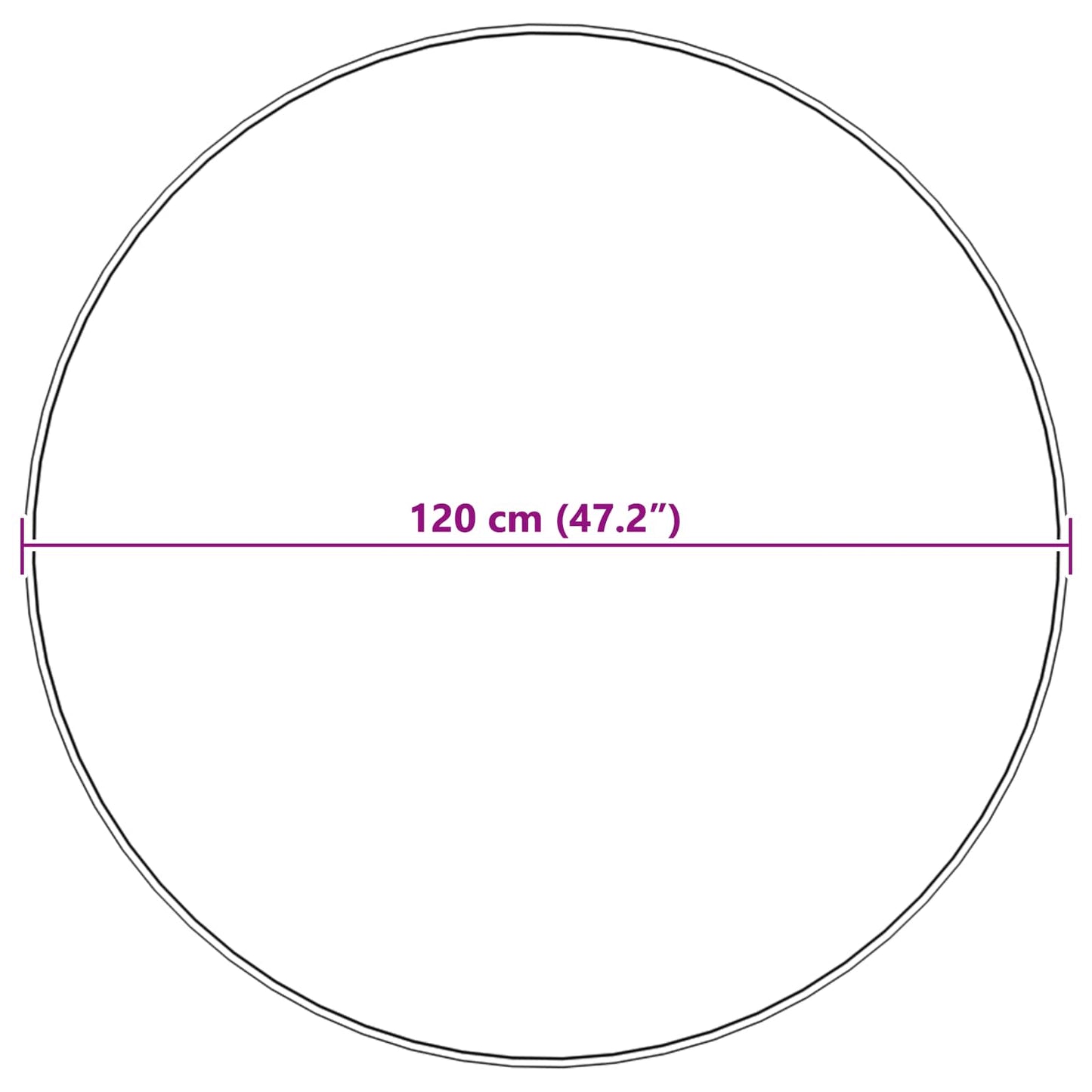 Rutschfester Kunstfellteppich Olite Anthrazit Ø 120 cm