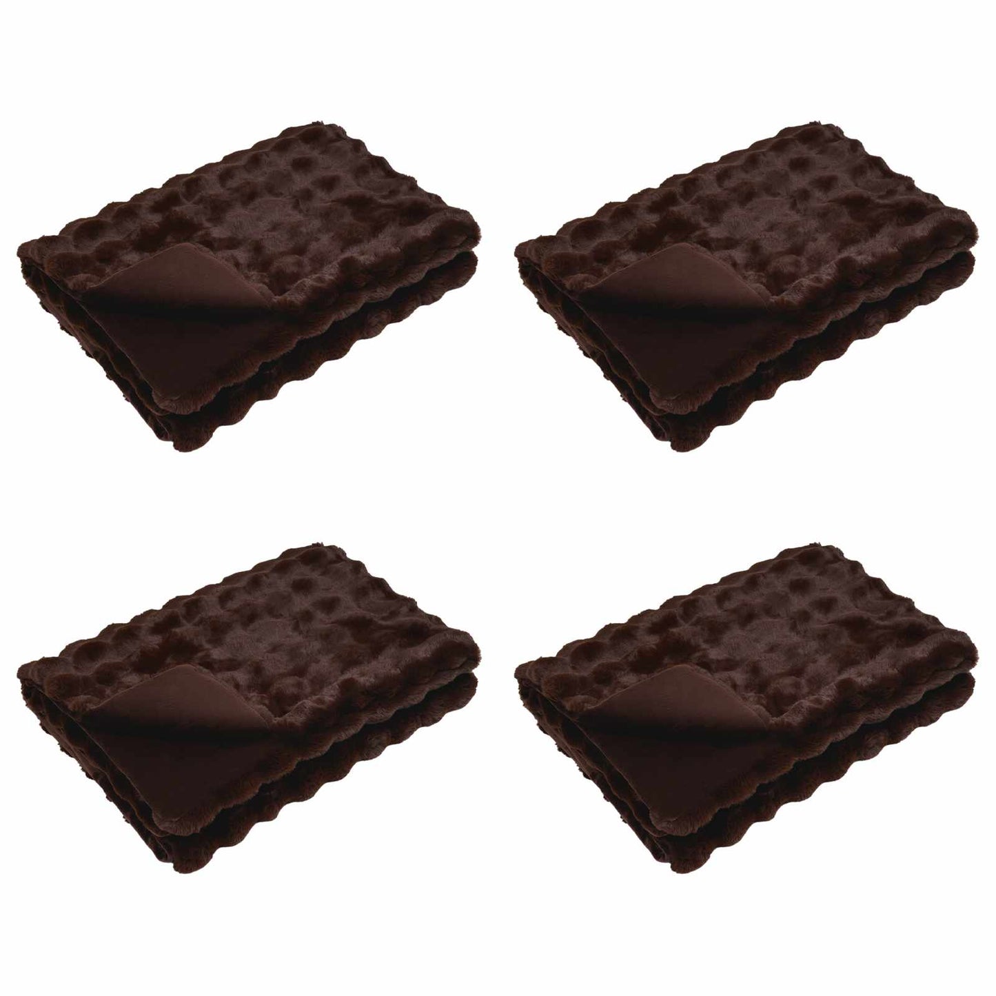 Rutschfeste Kunstfell Decke Olite 4 pcs Kamel 220 x 240 cm